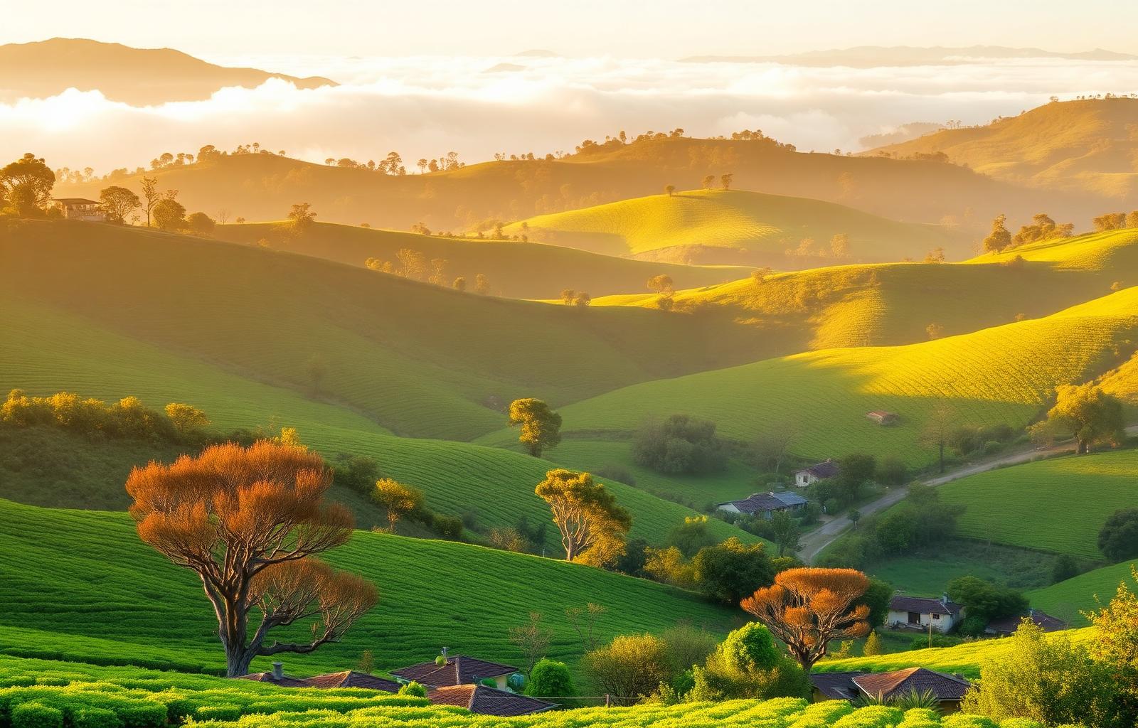 Green highland landscape around Kangema, Murang'a County — home to Zuri Ladies' Student Suites hostel